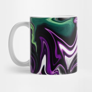 Abstract pink & green flames Mug